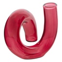 Egyszálas üveg váza 12 cm piros - PÉTALE