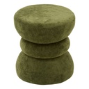 Puff kerek, zsenília szövet, 38,5x36 cm, khaki zöld – BELLONDE