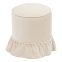 Puff fodorral, szövet, 41x35,3 cm, krém – FRIVOLE