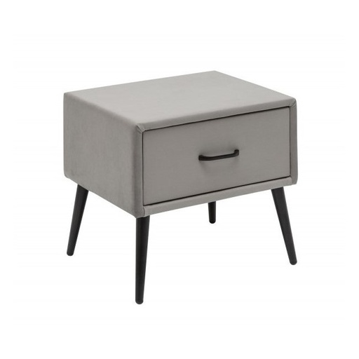 [DEIV-40032[D]] Art déco bársony éjjeliszekrény, szürke - ARCHIMEDE
