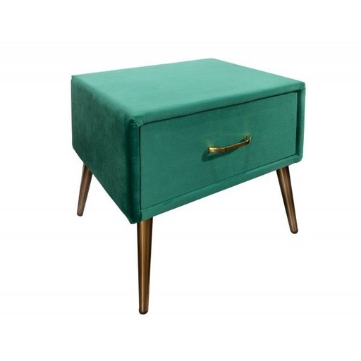 [DEIV-40031[D]] Art déco bársony éjjeliszekrény, zöld - ARCHIMEDE