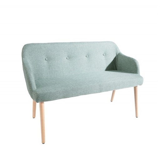 [DEIV-37928[D]] 2 személyes karfás szövet ülőpad, menta - GLACIER