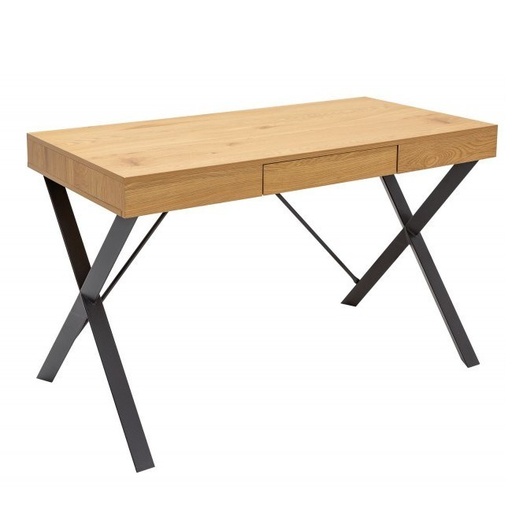 [DEIV-40624[D]] Íróasztal, X lábakkal, 110x55cm, tölgy - MONTECRISTO