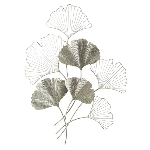 [DEMF-0319810000[D]] Ginkgo biloba fali dekoráció, ezüst - GINGKO