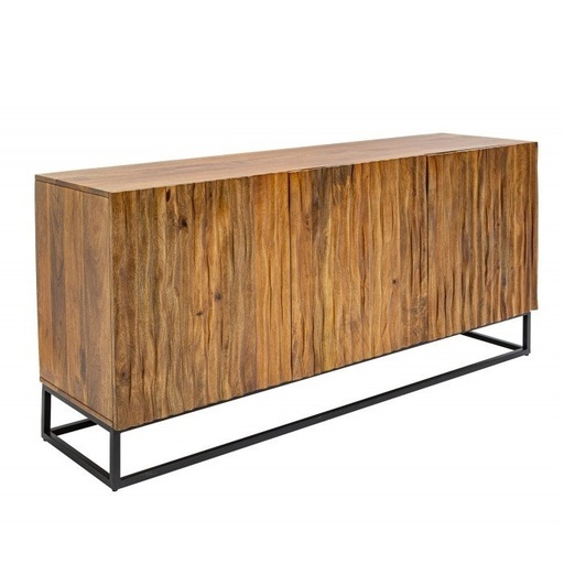 [DEIV-40050[D]] Háromajtós tömörfa komód, 160 cm, mangófa - BEA