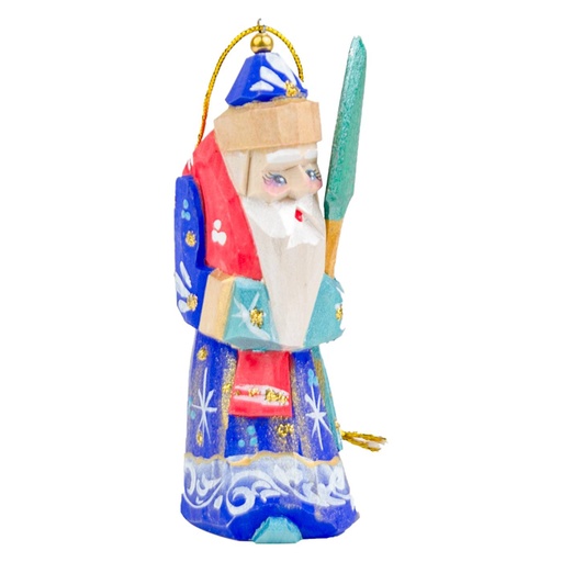 [DELE-2ATK] Mikulás karácsonyfadísz puttonnyal, sötétkék - PERE NOEL BLEU