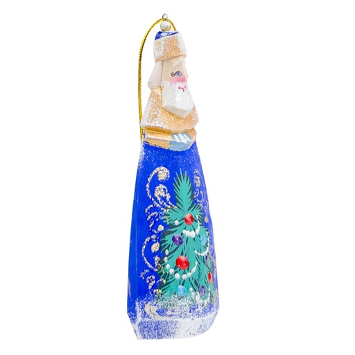 [DELE-2ATLK] Mikulásos karácsonyfadísz, karácsonyfa mintával, sötétkék - NOEL EN BLEU
