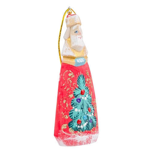 [DELE-2ATLP] Mikulásos karácsonyfadísz, karácsonyfa mintával, piros - NOEL EN ROUGE