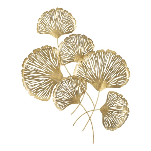 [DEMF-0318450000[D]] Lyukacsos ginko biloba fali dekoráció, arany - GINKO BRANCHE