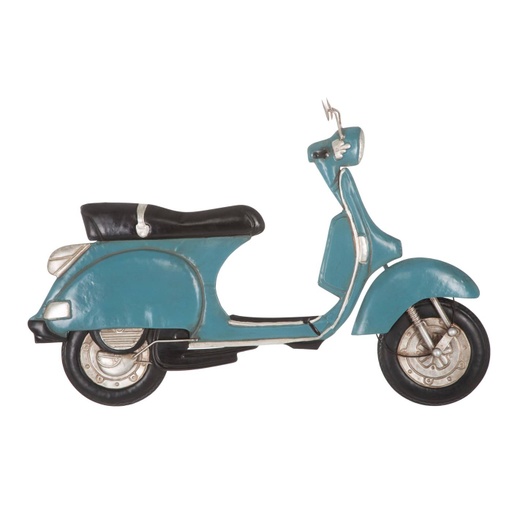 [DEMF-0319360000[D]] Robogó alakú fali dekoráció, világoskék-fekete - A MOTO