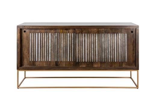 [DEIV-39230[D]] Tömörfa tároló, achát kő díszítéssel, 160 cm, mangófa - JAKARTA