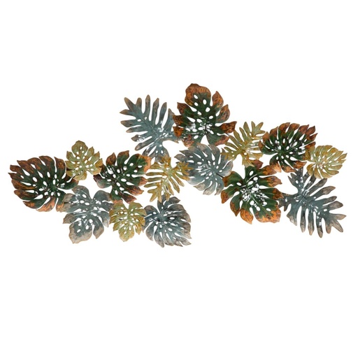 [DEMF-0317560000[D]] Trópusi leveles fali dekorácó, antikolt, zöld - EQUATEUR