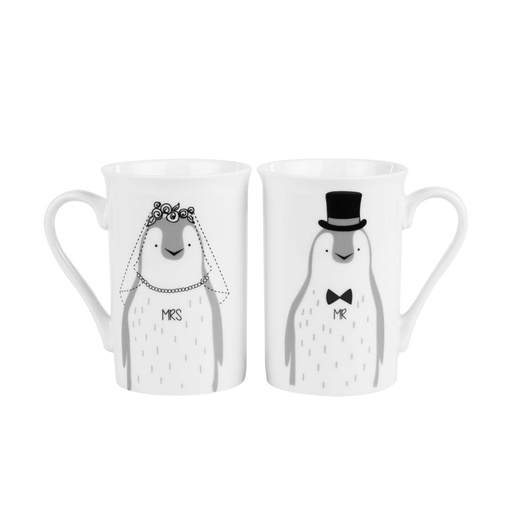 [DEOB-101726] 2 db-os bögre szett, pingvines - PINGUIN WEDDING