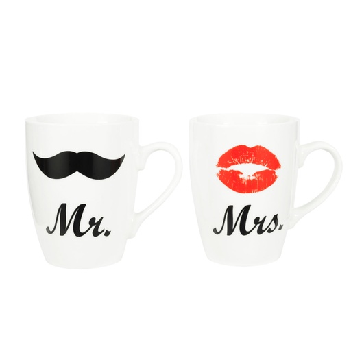 [DEOB-788217] 2 db-os Mr és Mrs bögre szett 2 dl - MR AND MRS
