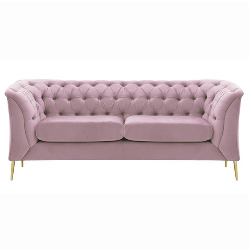 [DETK-264701[D]] 2,5 személyes chesterfield kanapé, pasztell rózsaszín - ROYALISSIME