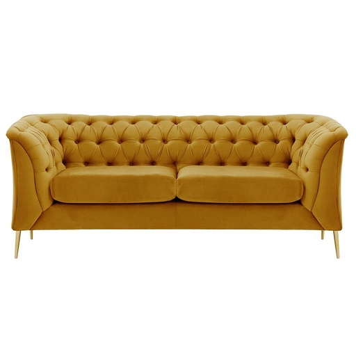 [DETK-264703[D]] 2,5 személyes chesterfield kanapé, mustársárga - ROYALISSIME