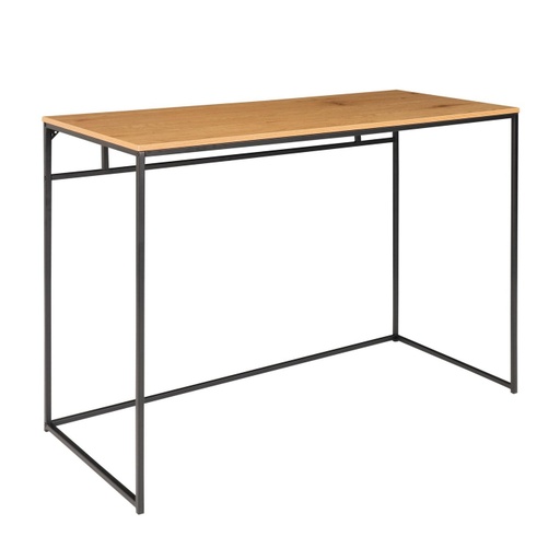 [DEHN-2402055[D]] Acél vázas íróasztal, 100x45 cm, tölgy - BITUME