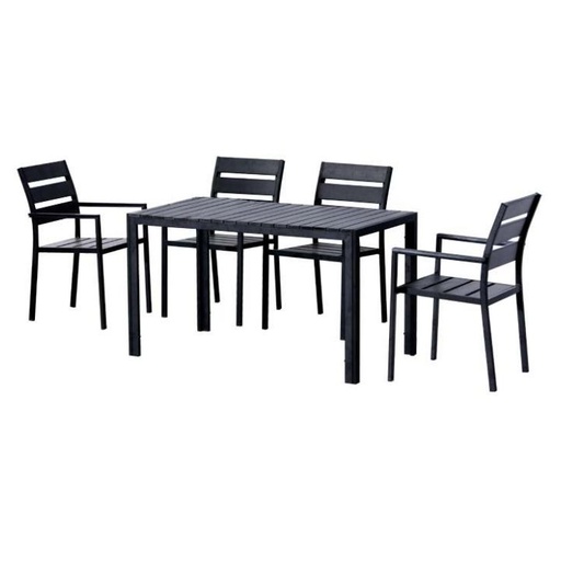 [DETK-194557[D]] 5 részes kerti étkezőasztal szett - GARDEN CHIC