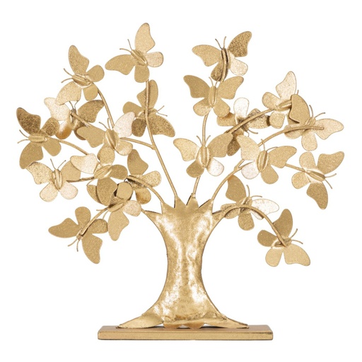 [DEMF-116010003[D]] Asztali dekoráció, pillangós fa, arany - ARBRE PAPILLON