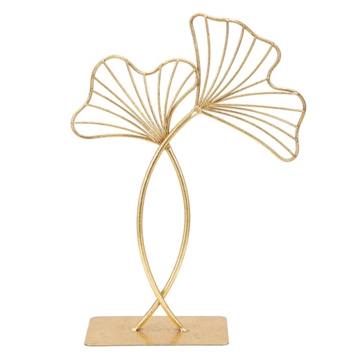 [DEMF-0116020003[D]] Asztali dekoráció, ginkgo biloba, kicsi, arany - GINKGO