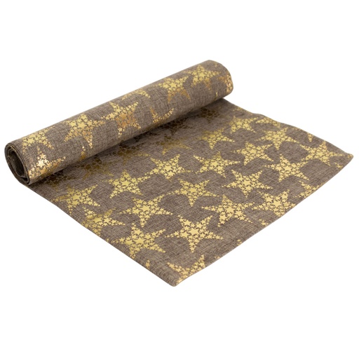 [DEWV-33674] Asztali futó arany csillag mintával 40x180 cm - STARLIGHT