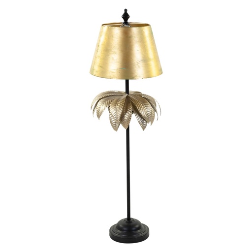 [DEAG-LA-165758] Állólámpa, antikolt búrával és levelekkel, 107 cm, arany - CABARET
