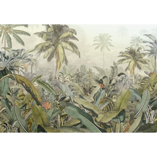 [DEJS-XXL4-063[D]] Amazóniai esőerdőt ábrázoló tapéta, 368x248 cm, zöld - AMAZONIE