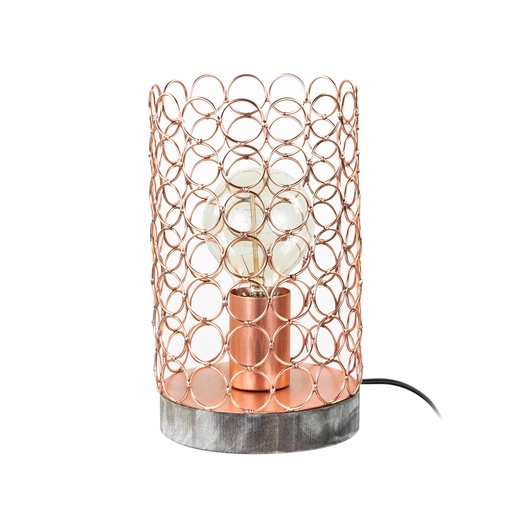 [DEZS-1077REZ] Asztali lámpa 24 cm, rosegold - TOILE