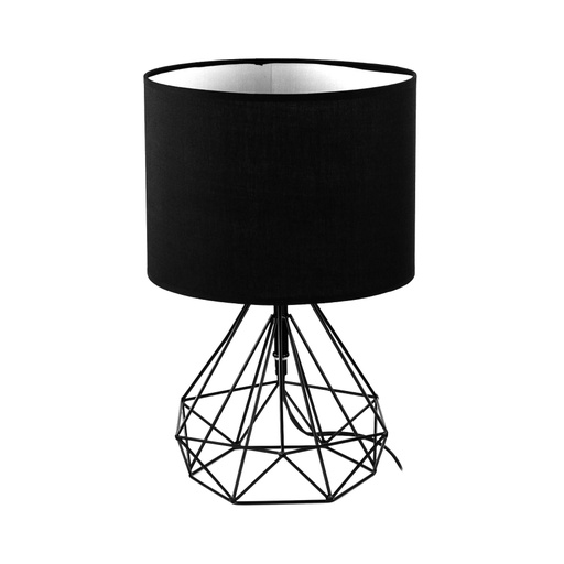 [DEZS-1787LAMFEK] Asztali lámpa, geometrikus vázzal, fekete - GEOMETRIC
