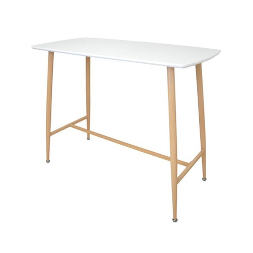 [DEZS-410069] Bárasztal, 120x60 cm, fehér - STOCKHOLM