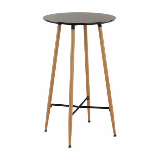 [DETK-261521[D]] Bárasztal, lábtartóval, 60 cm, fekete - ALGEBRE