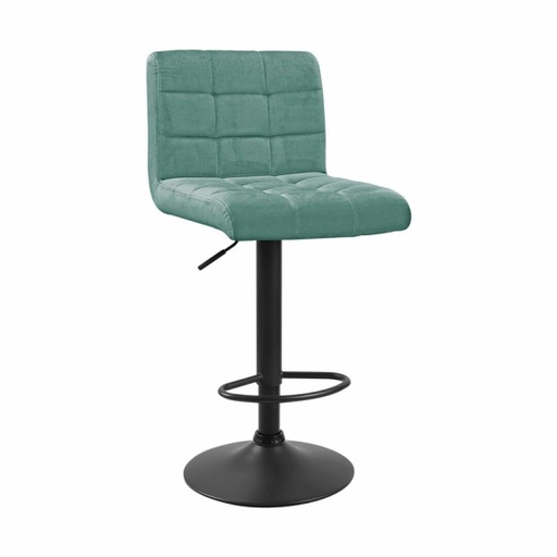 [DEZS-439800[D]] Bársony állítható bárszék, steppelt, menta - BISTRO